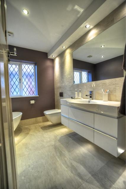 fitted bathroom wetroom featuring Laufen and Mira products