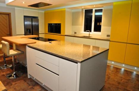 New fitted kitchen handleless style with AEG appliances