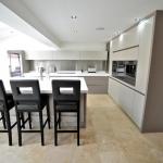 fitted kitchen with breakfast bar lytham