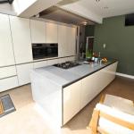 New fitted kitchen in Lytham with island and bi-fold doors