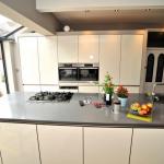 High gloss fitted kitchen Lytham with centre island 
