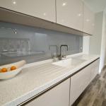 Keller kitchen with large Corian sink and Titanium Hot Spot Hot Tap